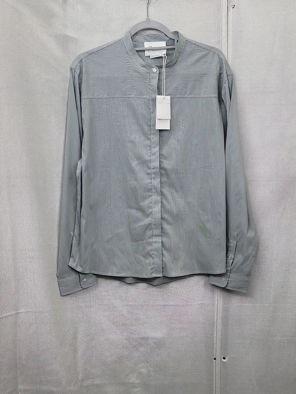 Bonpoint Nwt Willa Chemise Gray-Striped Shirt Size 44